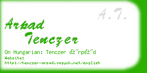 arpad tenczer business card